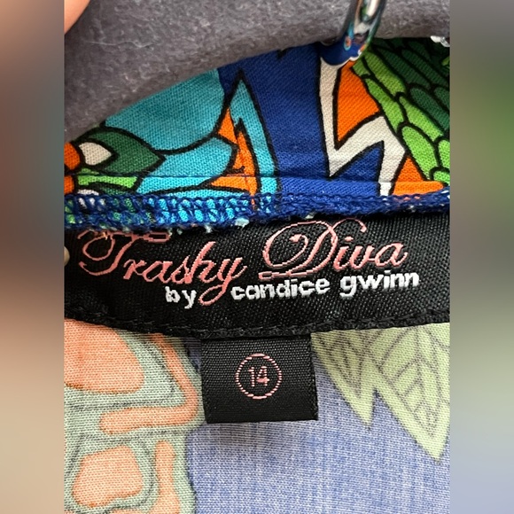 NWOT Trashy diva SEASIDE GOWN - Dragon Flower dresses size 14 - Picture 4 of 6